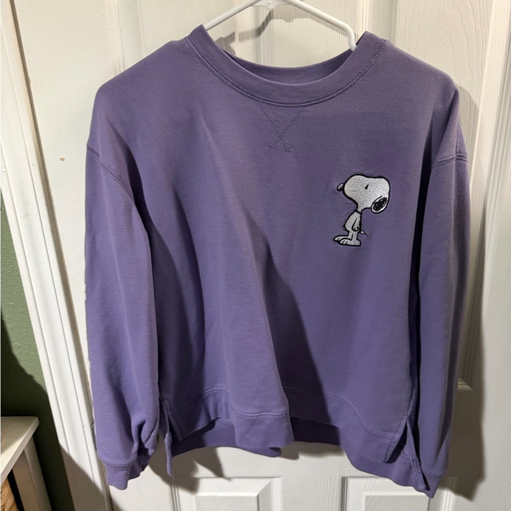 ❣️❄️Peanuts Purple Crew Neck Sweater